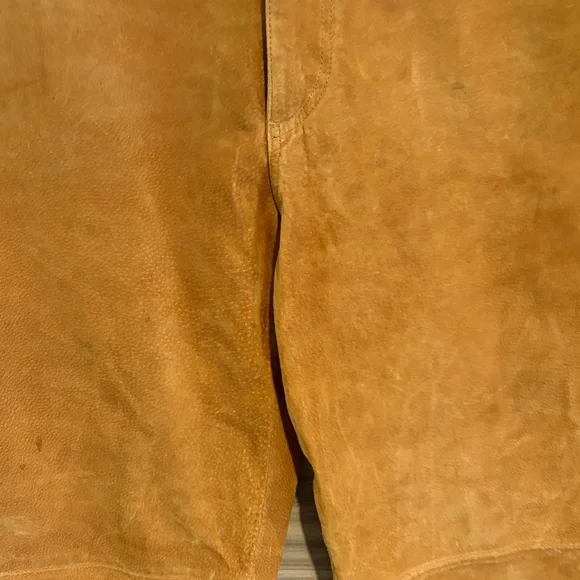 Bill Blass Women's Leather Pants in Tan